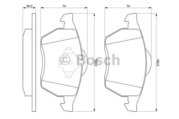 Bosch Brake pad set – price 170 PLN