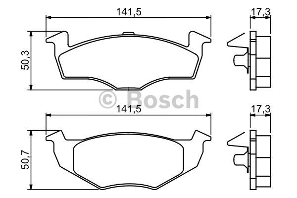 Bosch Front disc brake pads, set – price 120 PLN