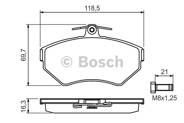 Bosch Brake pad set – price 155 PLN