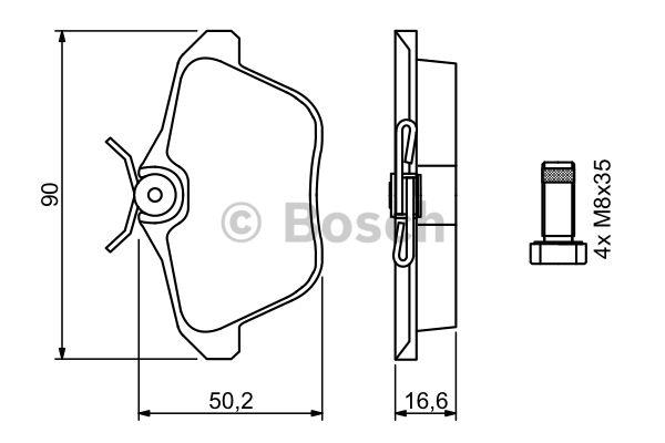 Bosch Brake pad set – price 107 PLN