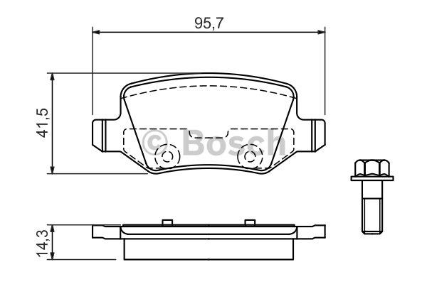 Bosch Brake pad set – price 103 PLN