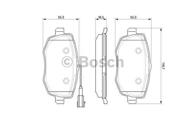 Bosch Brake pad set – price 162 PLN