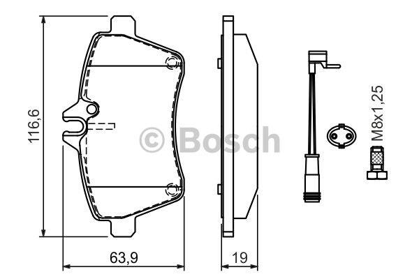 Brake pad set Bosch 0 986 494 087