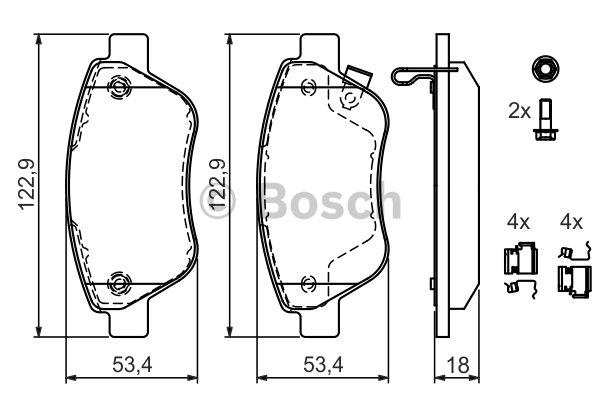 Bosch Brake pad set – price 147 PLN