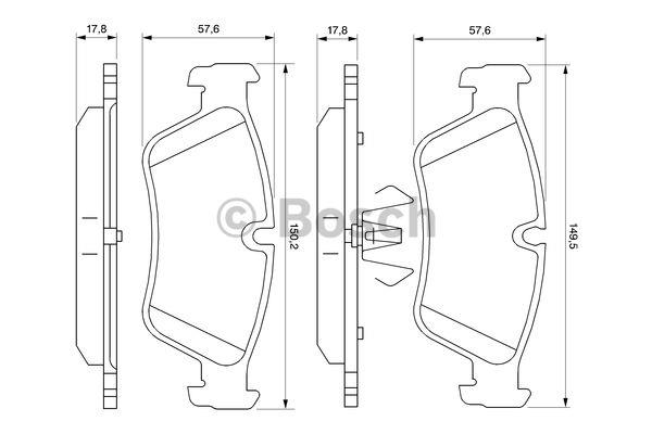 Bosch Brake pad set – price 191 PLN