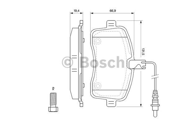 Bosch Brake pad set – price 174 PLN