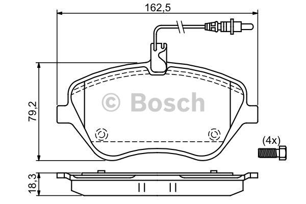 Brake Pad Set, disc brake Bosch 0 986 494 098