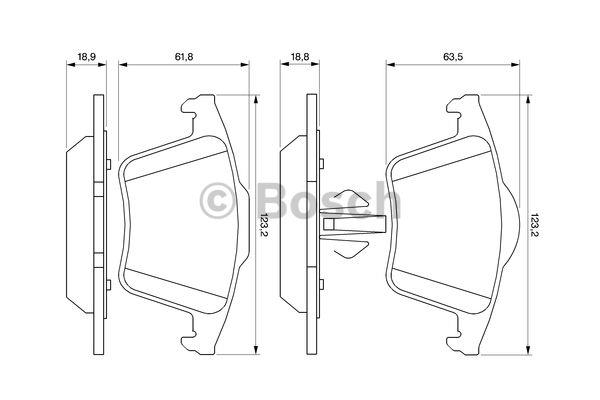 Bosch Brake pad set – price 129 PLN
