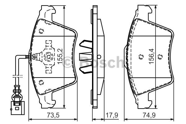 Brake pad set Bosch 0 986 494 107