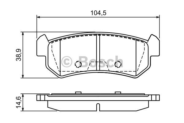 Bosch Brake Pad Set, disc brake – price 98 PLN