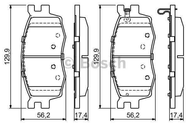 Brake Pad Set, disc brake Bosch 0 986 494 139