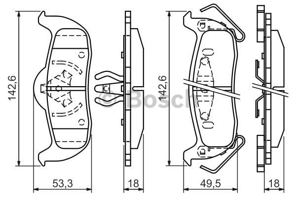 Bosch Brake pad set – price 207 PLN