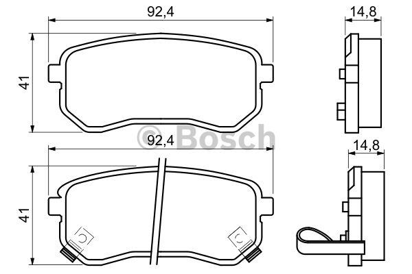 Brake Pad Set, disc brake Bosch 0 986 494 145