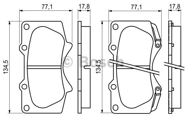 Bosch Brake pad set – price 143 PLN