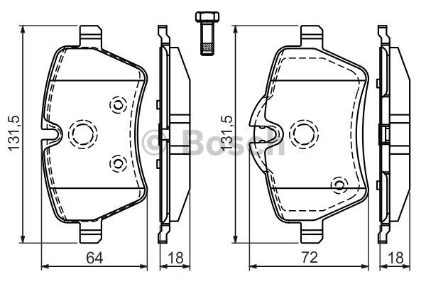 Bosch Brake pad set – price 149 PLN