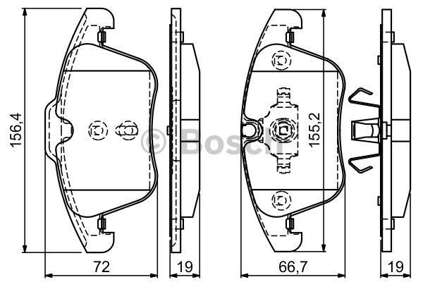 Bosch Brake pad set – price [object Object] PLN