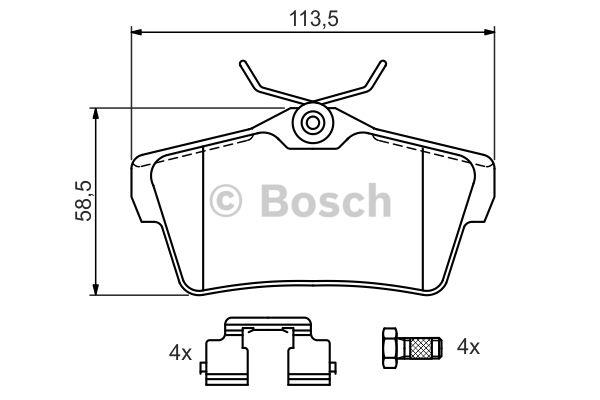 Bosch Brake pad set – price 156 PLN