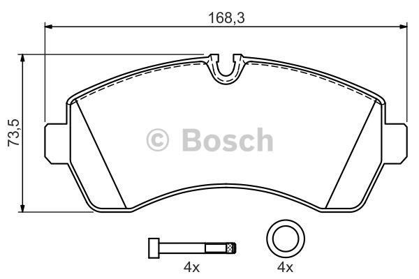 Bosch Brake pad set – price 198 PLN
