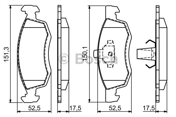 Brake pad set Bosch 0 986 494 197