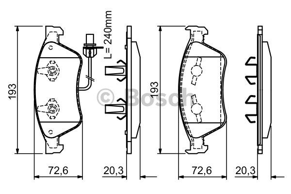 Bosch Brake pad set – price 336 PLN