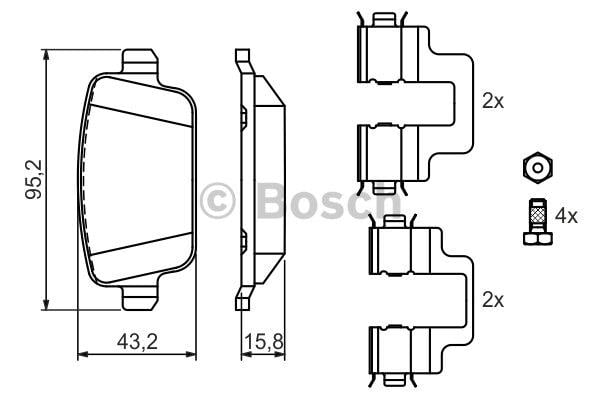 Bosch Brake pad set – price 164 PLN
