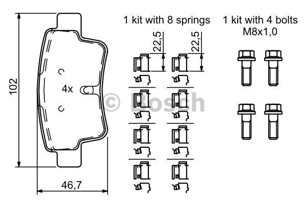 Bosch Brake pad set – price 171 PLN
