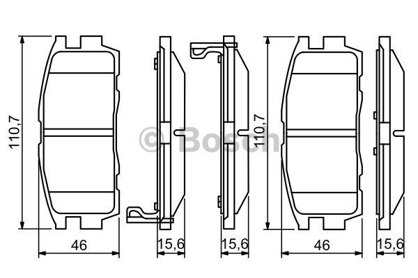 Brake pad set Bosch 0 986 494 251