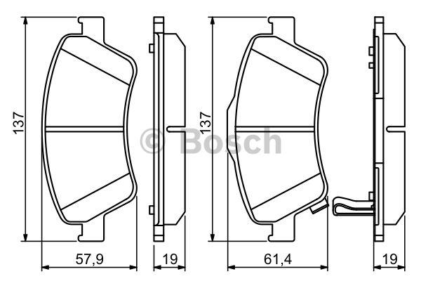Brake pad set Bosch 0 986 494 260