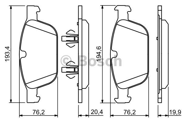 Bosch Brake pad set – price 209 PLN
