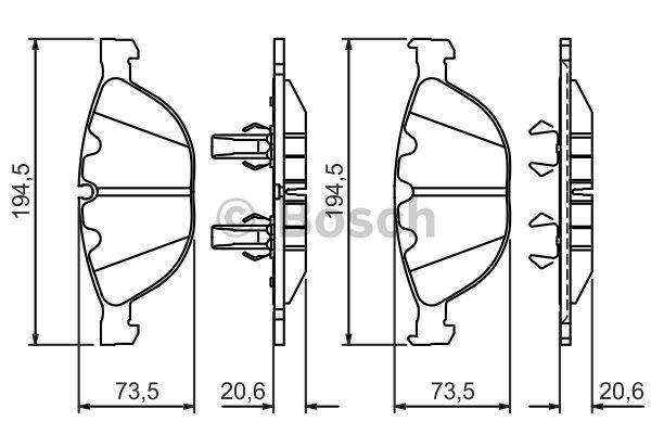 Bosch Brake pad set – price 297 PLN