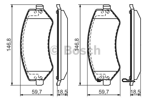 Bosch Brake pad set – price 171 PLN