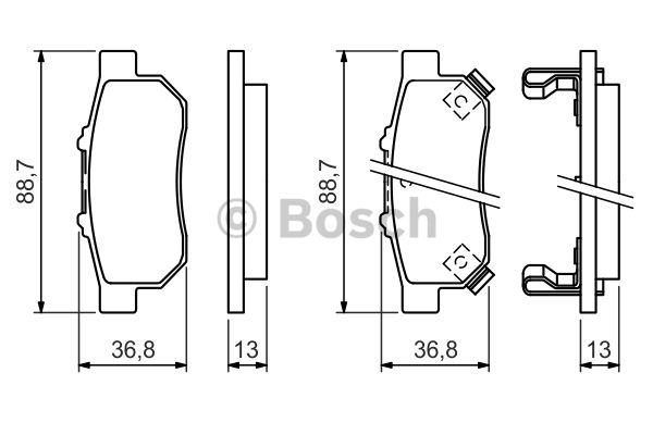 Bosch Brake pad set – price 115 PLN