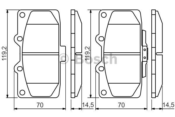 Bosch Brake Pad Set, disc brake – price 173 PLN