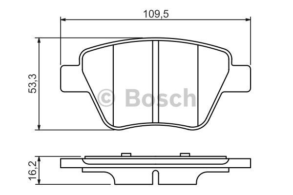 Rear brake pad set Bosch 0 986 494 416