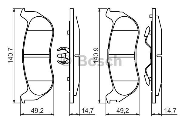 Bosch Brake pad set – price 143 PLN