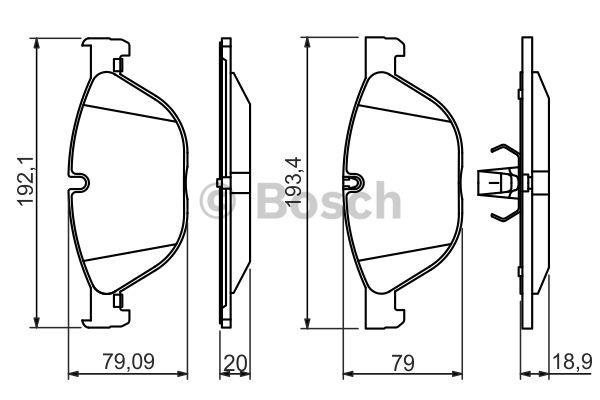 Bosch Brake pad set – price 309 PLN