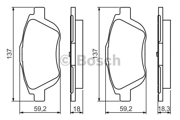 Brake pad set Bosch 0 986 494 438
