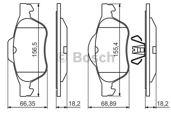 Brake pad set Bosch 0 986 494 439