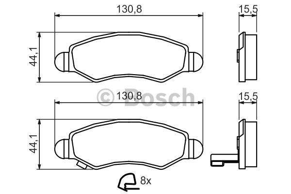 Bosch Brake pad set – price 127 PLN