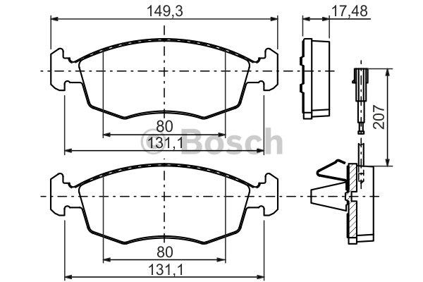 Brake pad set Bosch 0 986 494 463