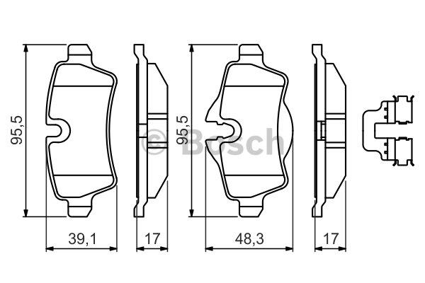 Brake pad set Bosch 0 986 494 645