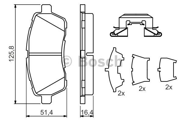 Bosch Brake pad set – price 147 PLN