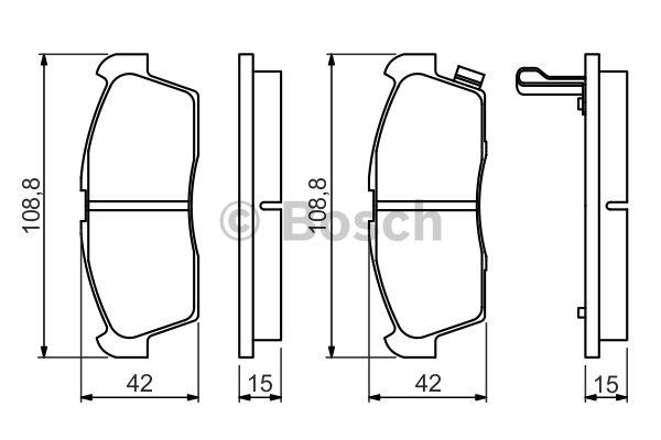 Bosch Brake pad set – price 101 PLN