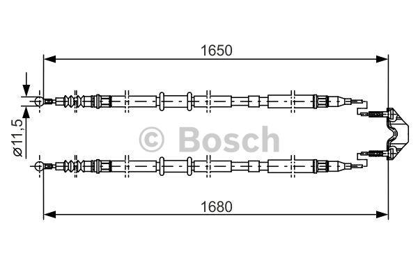 Handbrake cable Bosch 1 987 477 909