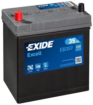 Exide EB357 Battery Exide Excell 12V 35AH 240A(EN) L+ EB357