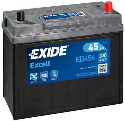 Exide EB456 Battery Exide Excell 12V 45AH 330A(EN) R+ EB456