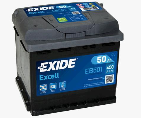 Exide EB501 Battery Exide Excell 12V 50AH 450A(EN) L+ EB501