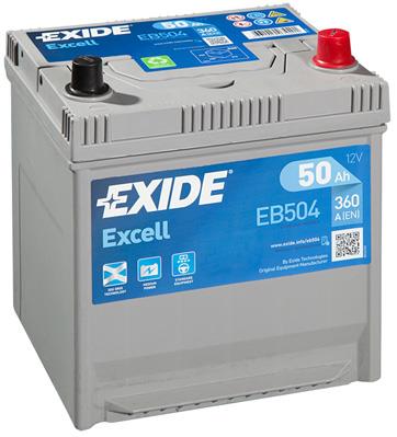 Exide EB504 Battery Exide Excell 12V 50AH 360A(EN) R+ EB504