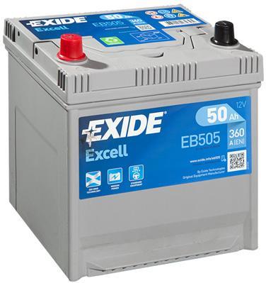 Exide EB505 Battery Exide Excell 12V 50AH 360A(EN) L+ EB505