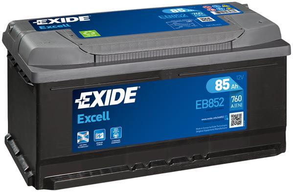 Exide EB852 Battery Exide Excell 12V 85AH 760A(EN) R+ EB852